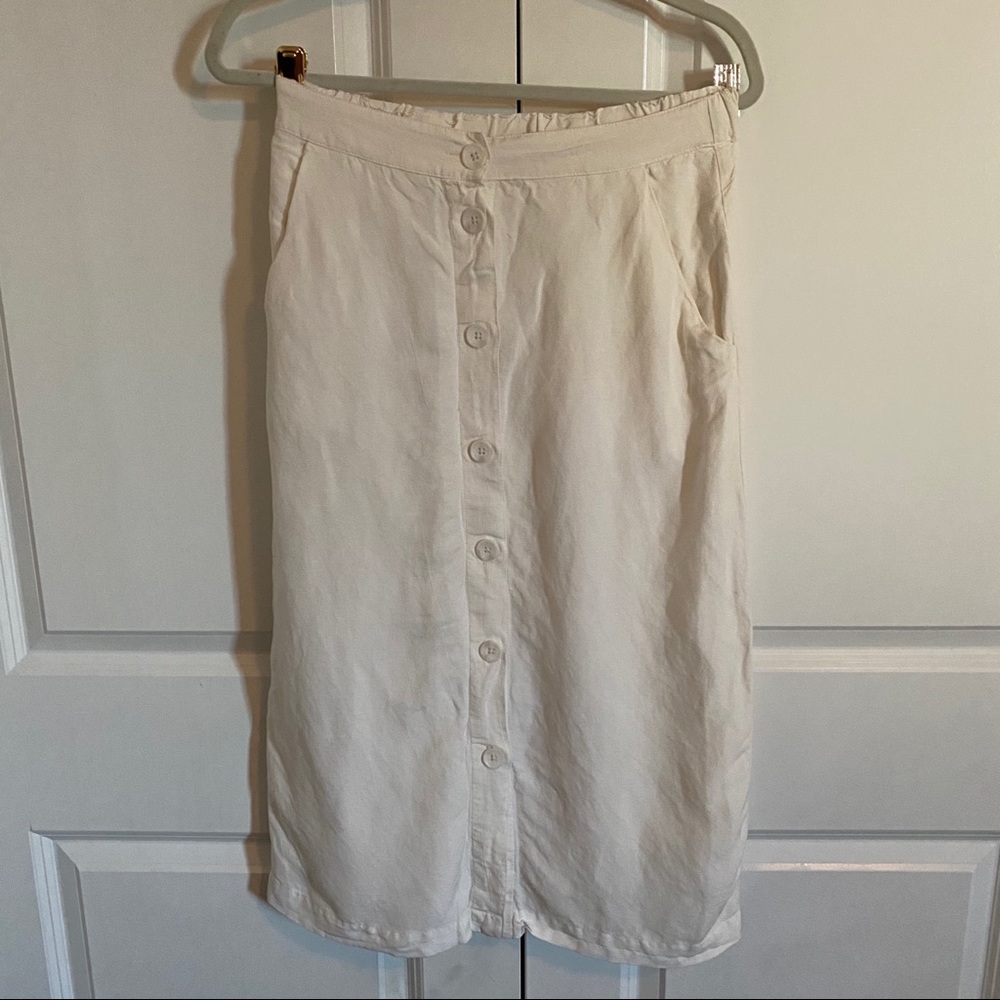 Matty M Button Midi Skirt